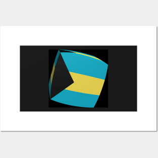 Bahamas Flag cubed. Posters and Art